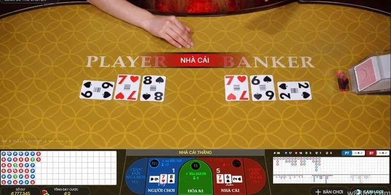 Ví dụ về ván bài Baccarat