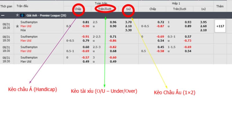 Ký hiệu cược châu u dễ hiểu